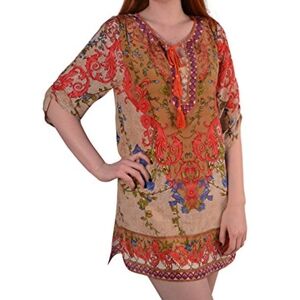Tolani Silk Mini Dress Tunic Size M